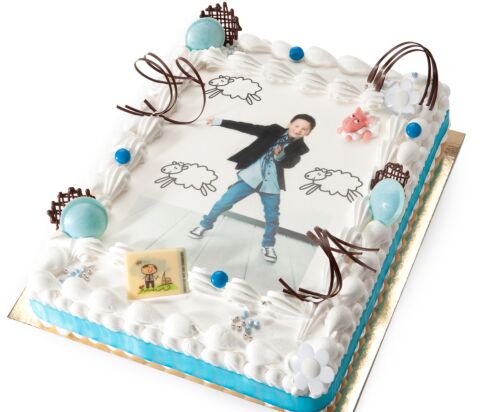 Ijstaart met suikerprint