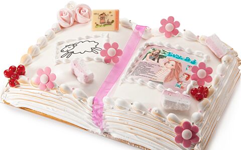 Vriendenboek met zachte merengue en suikerpasta