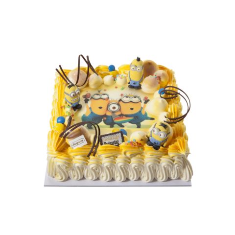 Themataart met suikerprint Minions